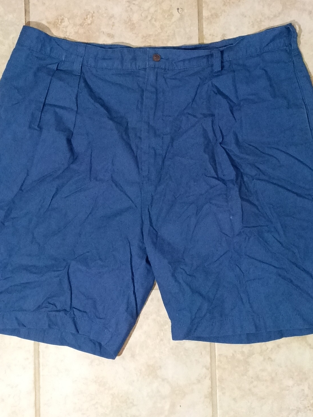 Ralph Lauren Chaps Men's Blue Casual Pleated Shorts Size 40